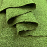 Pure Luxury Boiled Wool Fabric Vivid Green Fold