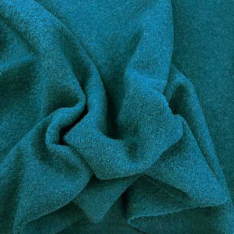 Pure Luxury Boiled Wool Light Blue Fabric Dark Turquoise Amazon