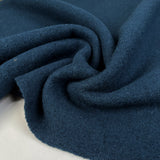 Pure Luxury Boiled Wool Peacock Blue Knitted Coating Fabric