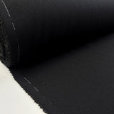 Pure Wool Crepe Black Woven Dress Suiting Fabric Roll