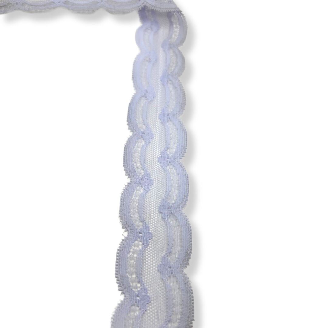 Purple Polyester Flat Lace Net Trimming Emily Lilac