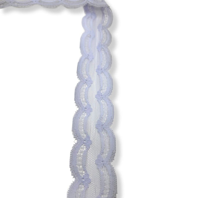 Purple Polyester Flat Lace Net Trimming Emily Lilac