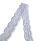 Purple Polyester Flat Lace Net Trimming Emily Lilac Fold