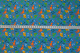 Put The Kettle On Disco Dino Blue Dinosaur Fabric S