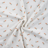 Qjutie 100% Cotton Bambino Print Dress Fabric Carrots K42030 510 Twist