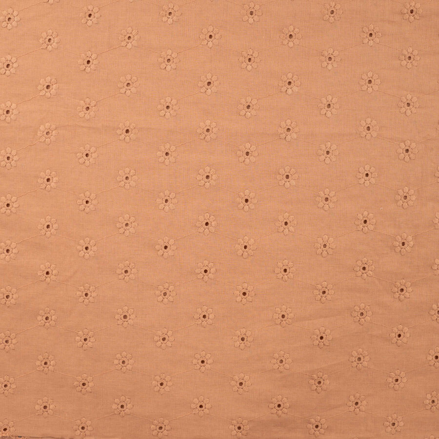 Qjutie 100% Cotton Broderie Anglaise Fabric Dusty Salmon K48062 320