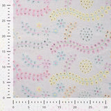 Qjutie 100% Cotton Broderie Anglaise Fabric Multi K48060 510 Ruler