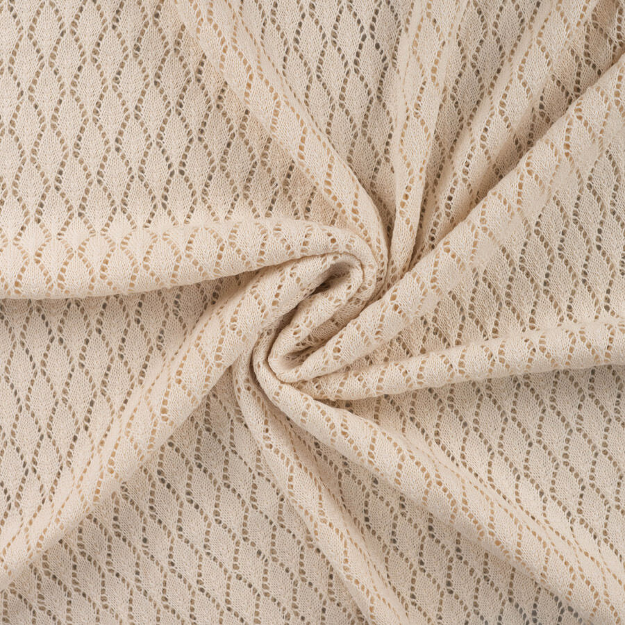 Qjutie 100% Cotton Crochet Dressmaking Fabric Ecru Q11739 510 Twist
