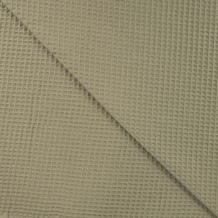 Qjutie 100% Cotton Jumbo Waffle Fabric Khaki Rs0228 270 Fold