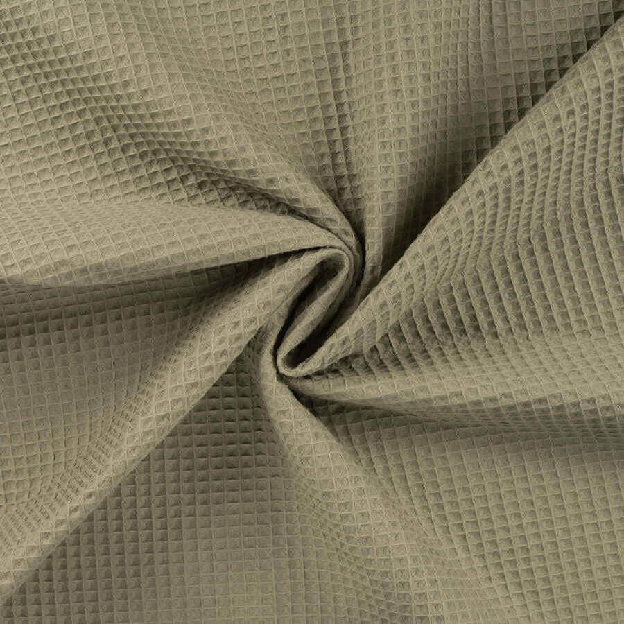 Qjutie 100% Cotton Jumbo Waffle Fabric Khaki Rs0228 270 Twist