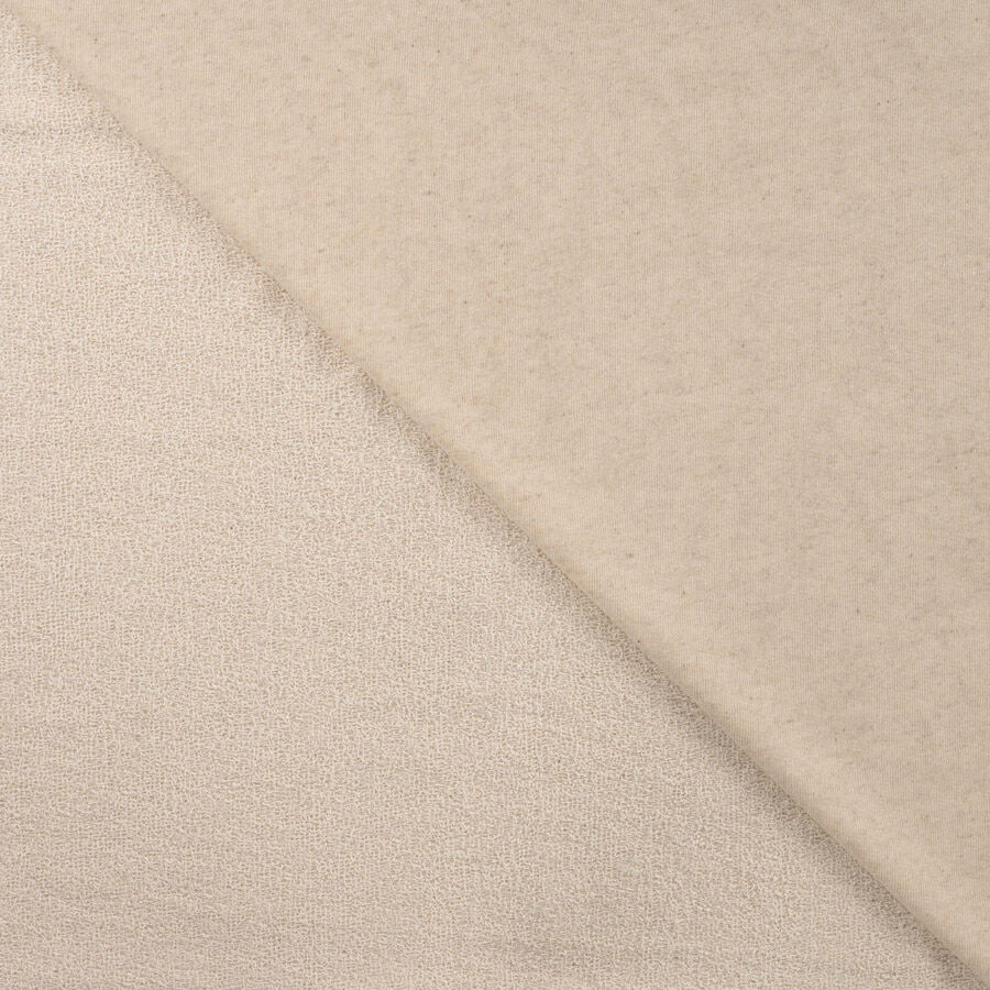 Qjutie 3 Thread Cotton Linen Mix Fleece Fabric Ecru Q11686 510 Fold