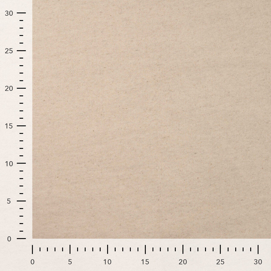 Qjutie 3 Thread Cotton Linen Mix Fleece Fabric Ecru Q11686 510 Ruler