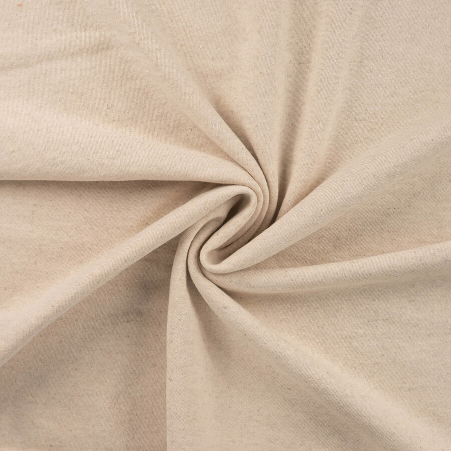 Qjutie 3 Thread Cotton Linen Mix Fleece Fabric Ecru Q11686 510 Twist