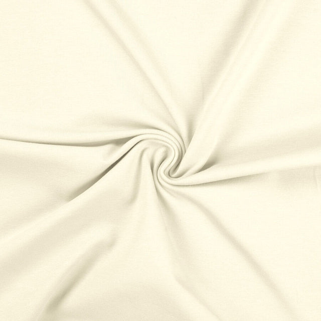 Qjutie 96  Cotton 4  Spandex Plain Jersey Fabric Ecru Rs0179 510 Twist