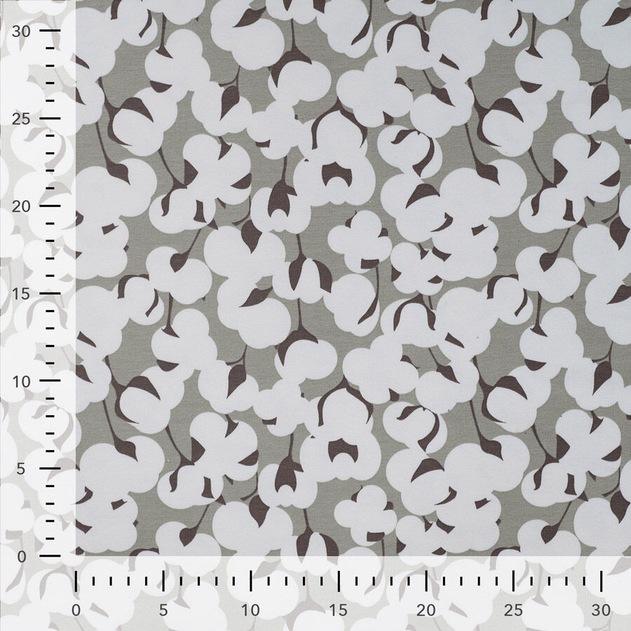 Qjutie Cotton Elastane French Terry Fabric Cotton Balls K20093 270 Ruler