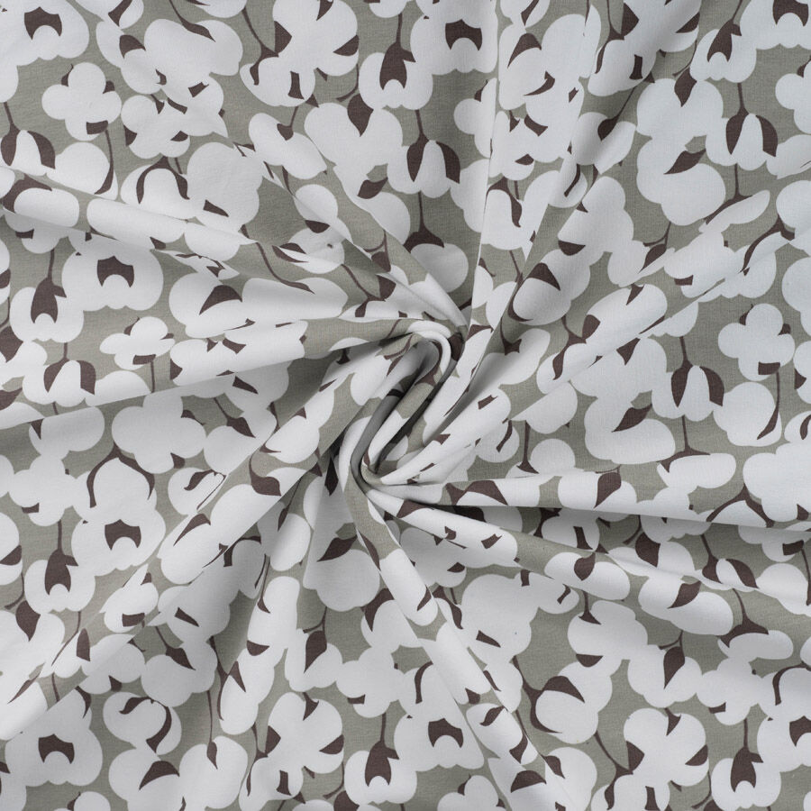 Qjutie Cotton Elastane French Terry Fabric Cotton Balls K20093 270 Twist
