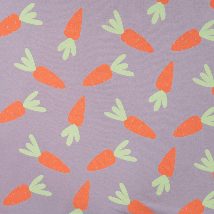 Qjutie Cotton Elastane French Terry Lilac Fabric Carrots K20095 430