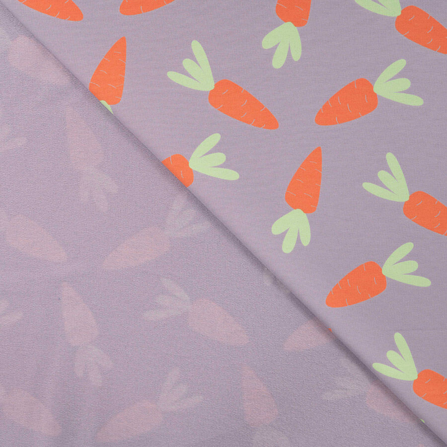 Qjutie Cotton Elastane French Terry Lilac Fabric Carrots K20095 430 Fold