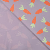 Qjutie Cotton Elastane French Terry Lilac Fabric Carrots K20095 430 Fold