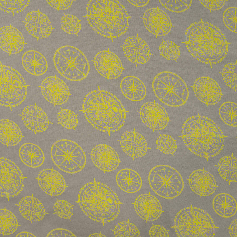 Qjutie Cotton Elastane Green Printed Jersey Fabric Compass K10353 270