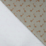 Qjutie Cotton Elastane Khaki Animal Print Rib Fabric Giraffe K47055 270 Fold