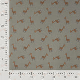 Qjutie Cotton Elastane Khaki Animal Print Rib Fabric Giraffe K47055 270 Ruler