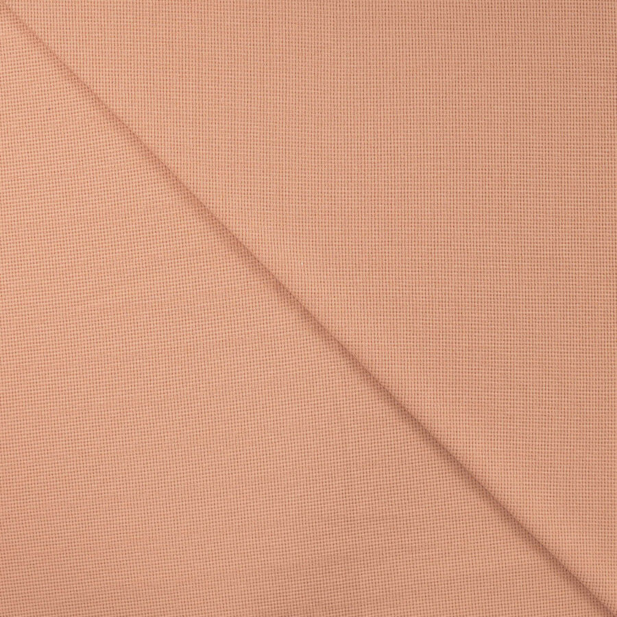 Qjutie Cotton Elastane Waffle Jersey Fabric Dusty Salmon K47049 320 Fold