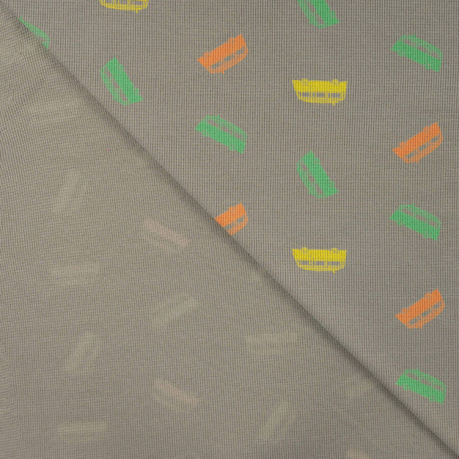 Qjutie Cotton Elastane Waffle Textured Jersey Fabric Vans K47058 270 Fold