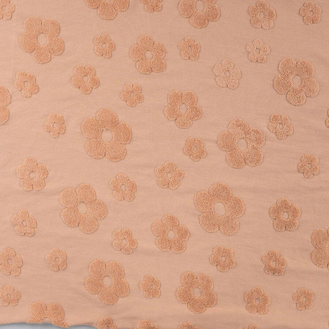 Qjutie Cotton Polyester Floral Jacquard Fabric Dusty Salmon K47053 320