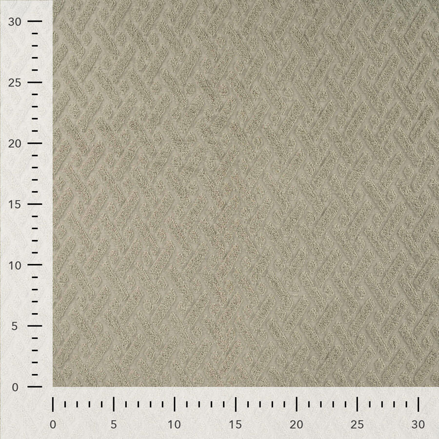 Qjutie Cotton Polyester Jacquard Towelling Fabric Khaki K47060 270 Ruler