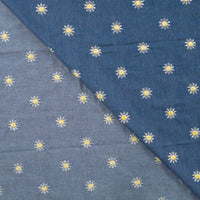 Qjutie - Embroidered Denim Chambray - Daisy