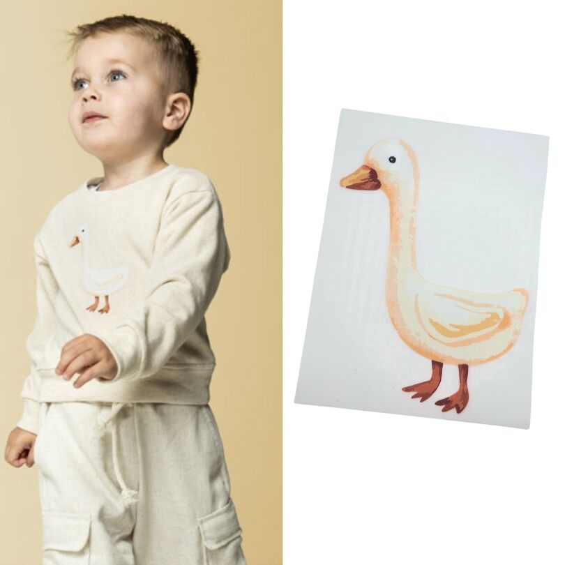 Qjutie Iron On Goose Clothing Sticker Label