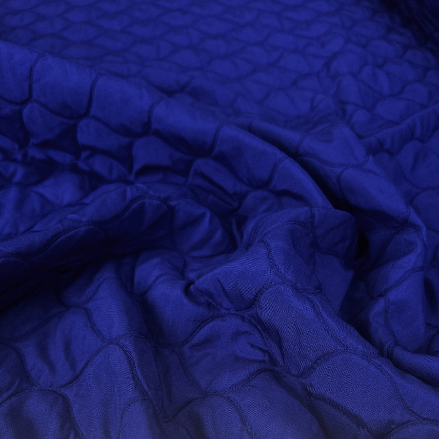 Quilted Coco Stretch Royal Blue Polyester Elastane Coating Fabric