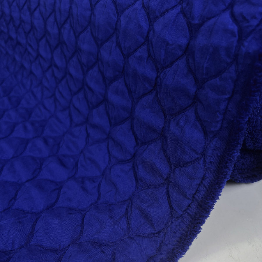 Quilted Coco Stretch Royal Blue Polyester Elastane Coating Fabric Roll