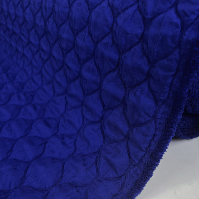 Quilted Coco Stretch Royal Blue Polyester Elastane Coating Fabric Roll