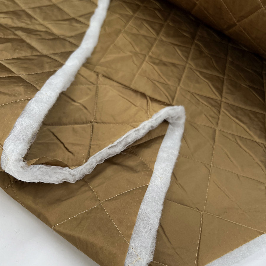 Quilted desert sand water resistant nylon british wadded coating fabricf fold