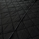 Quilted matte black water resistant nylon british wadded coating fabric cu
