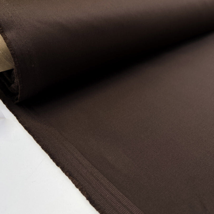 Rafe Brown Cotton Tencel Lycra Stretch Woven Suiting Fabric Roll