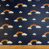 Rainbow Dreamcoat Navy Water Resistant Printed Childrens Fabric Ruler