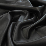 Raven Black Satin Polyester Nylon Dress Fabric