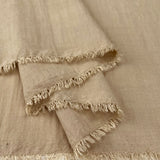 Raye Beige Fine Polyester Linen Look Dress Fabric Fold