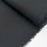 Raye Black Fine Polyester Linen Look Dress Fabric Bolt