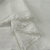 Raye Ecru Fine Polyester Linen Look Dress Fabric Fold