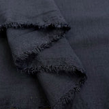 Raye Navy Fine Polyester Linen Look Dress Fabric Fold