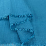 Raye Turquoise Fine Polyester Linen Look Dress Fabric Fold