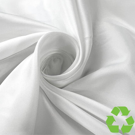 Recycled Polyester Fabric Reprieve Lining White Recycle