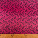 Red Pink Printed Satin Luxury Lining Fabric Binoculars Ruler
