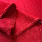 Red Wool Polyester Faux Fur Mohair Fabric Fozzy Fold