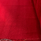 Red Wool Polyester Faux Fur Mohair Fabric Fozzy Roll