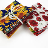 Red Yellow Fat Quarter Craft Cotton Bundle
